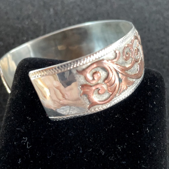 Copper & Sterling Cuff Bracelet - Picture 2 of 4